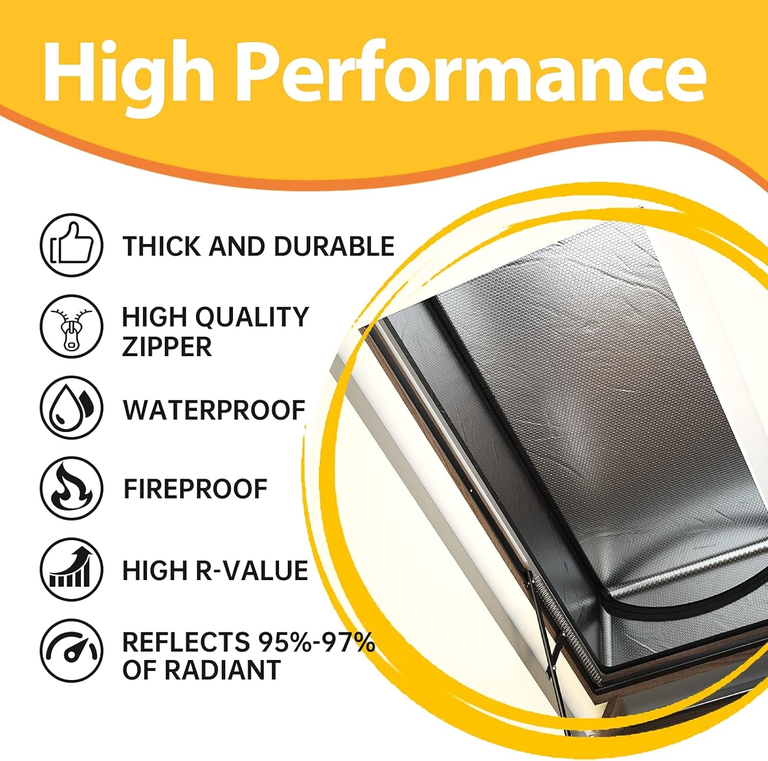 Attic Door Insulation Cover 25"X54"X11", Energy Saving Tent Attic Stairs Cover Ladder Pull down Insulator, R-Value 15.5 Thicken Aluminum Foil Stairway Insulation with Zipper Fireproof