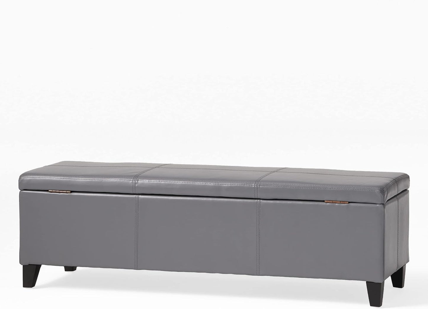 Glouster PU Storage Ottoman, Grey