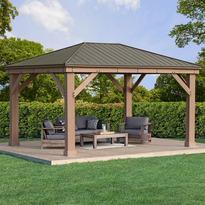 Yardistry 12' X 16' Gazebo with Aluminum Roof