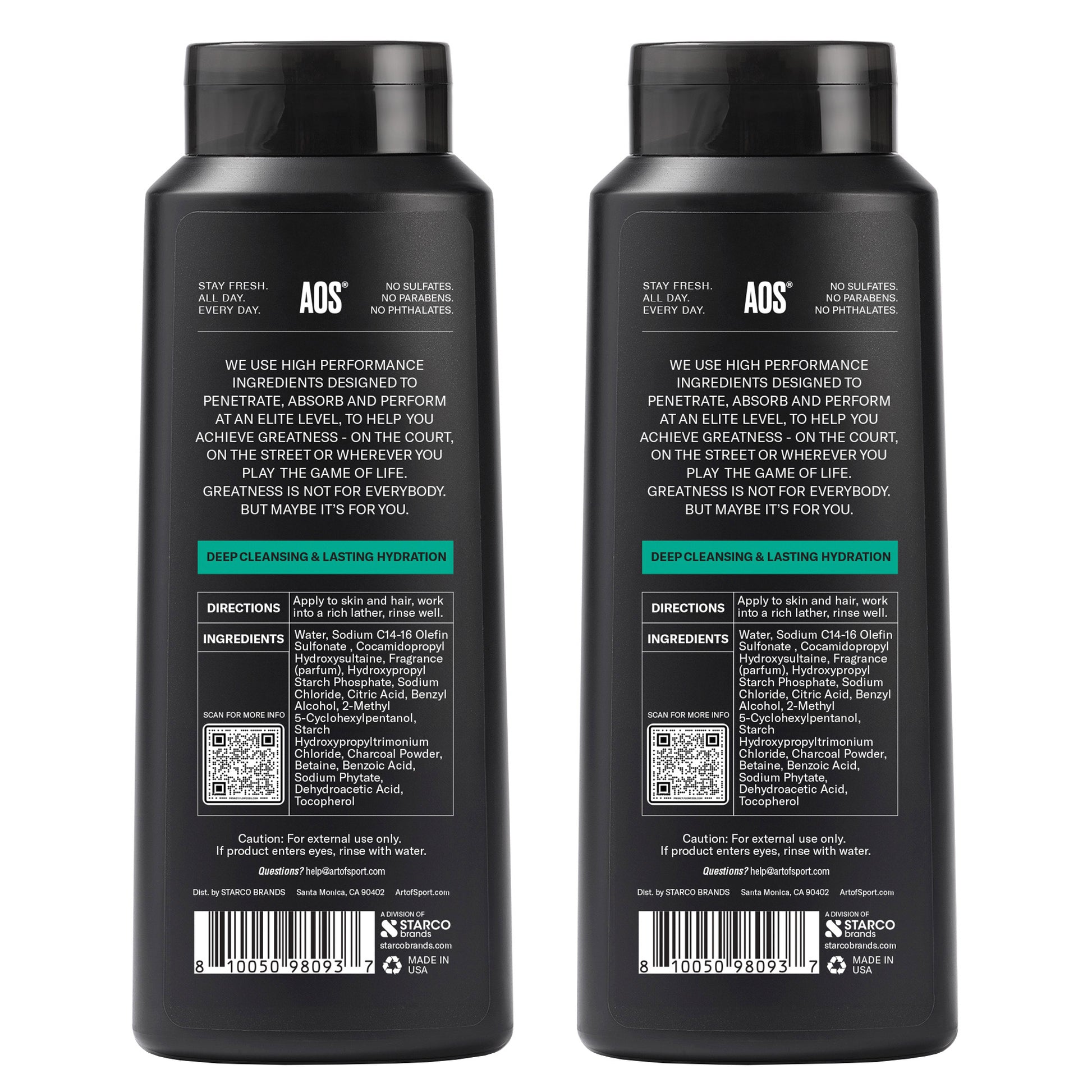 Men'S 2-In-1 Body Wash and Shampoo, Victory, 16 Fl Oz, 2-Pack
