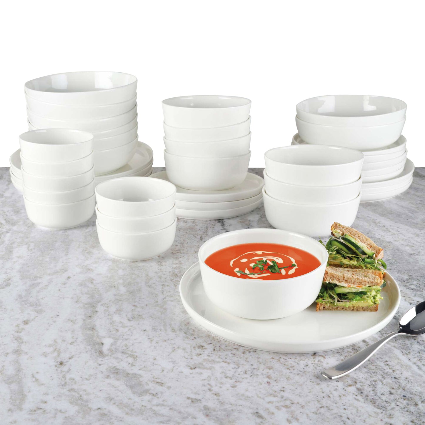 Ciara 40-Piece Bone China Dinnerware Set